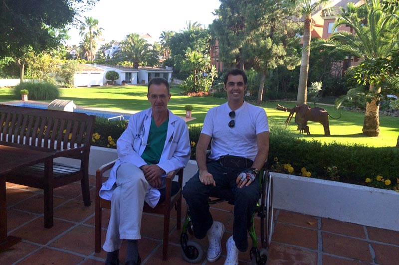 Felipe y Luis Torrabadella en los Jardines de HC Marbella