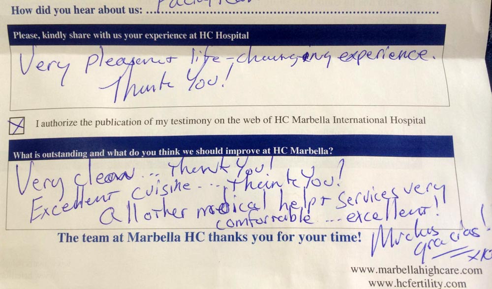 Testimonio paciente HC Marbella